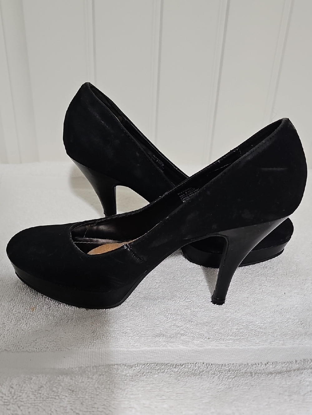 Unlisted Black Suede High Heel Pumps